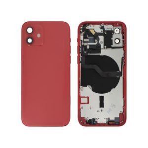 Vitre Arrière Complète Rouge Avec Toutes Les Pièces  iPhone 12 (Pulled)