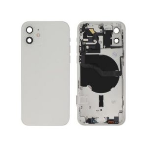 Vitre Arrière Complète Blanche Avec Toutes Les Pièces  iPhone 12 (Pulled)