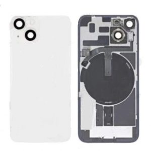Vitre Arrière complète Blanc Avec MagSafe Et Nappe Flash iPhone 14