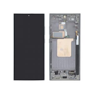 Ecran Complet Titane Noir Galaxy S24 Ultra (S928B) (Avec châssis)