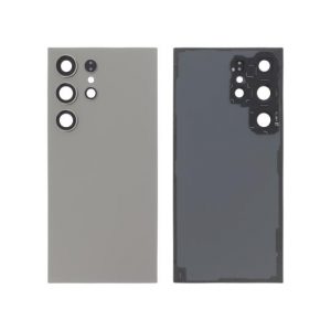 Vitre Arrière Titane Gris Galaxy S24 Ultra (S928B) (Sans logo)