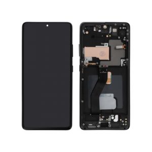 Ecran Complet Noir OLED Galaxy S21 Ultra (G998B) (Avec châssis)