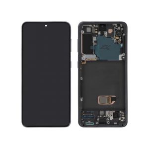 Ecran Complet Gris Galaxy S21 5G (G991B) (Avec châssis)