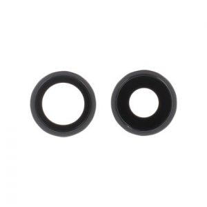 Lentille Caméra Arrière avec Contour iPhone 16/16 Plus (Noir) (Lot de 2)